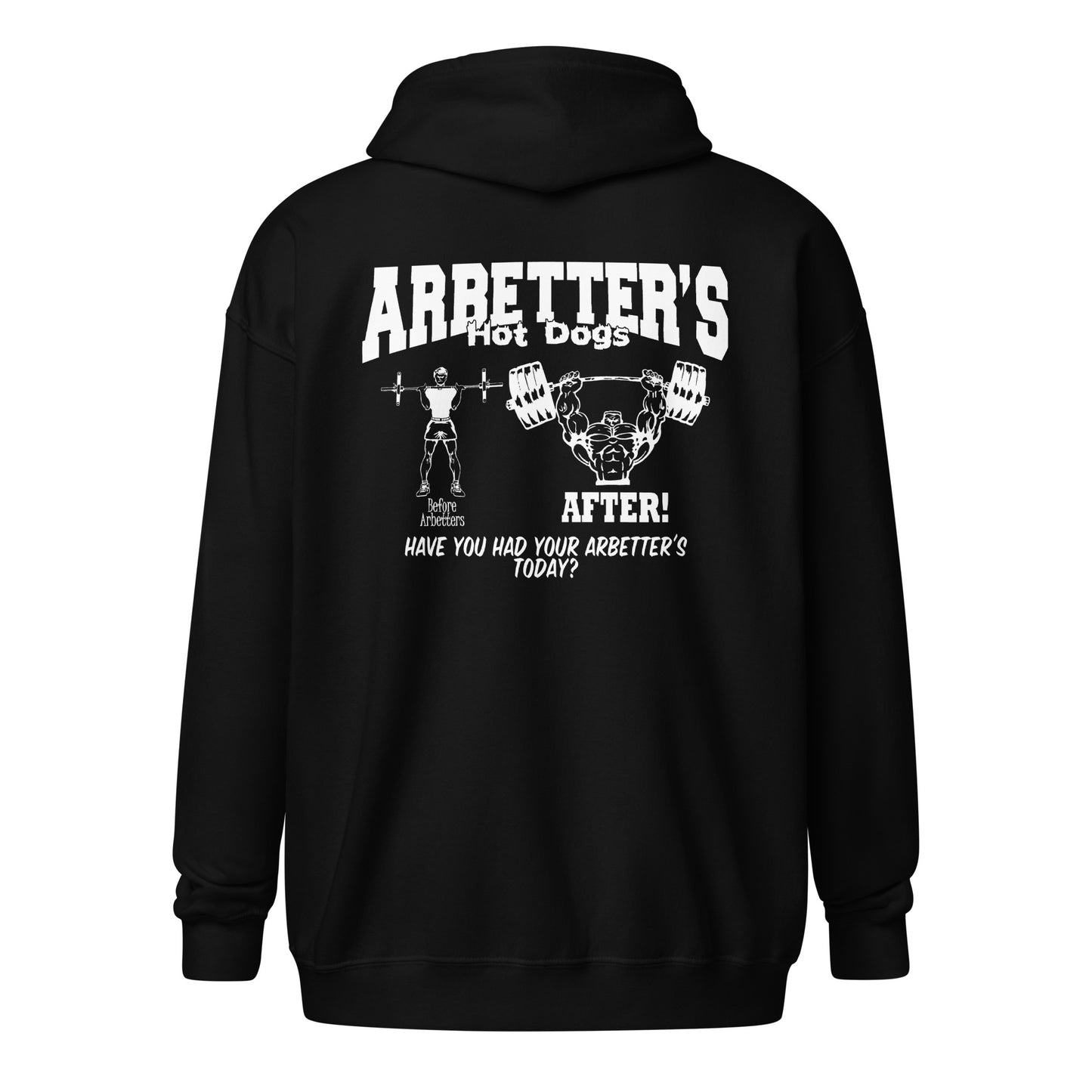 Before/After Arbetter's Unisex heavy blend zip hoodie