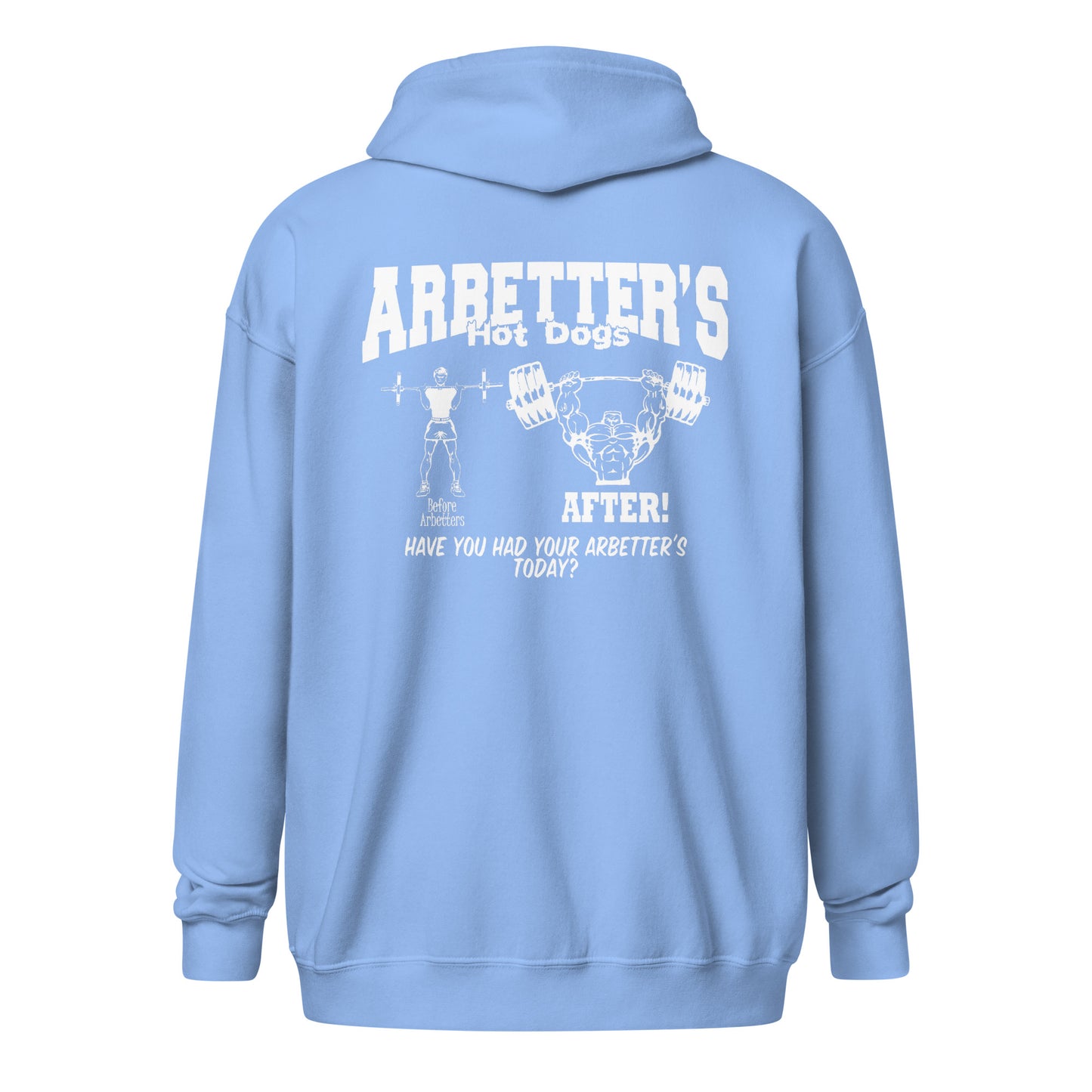 Before/After Arbetter's Unisex heavy blend zip hoodie