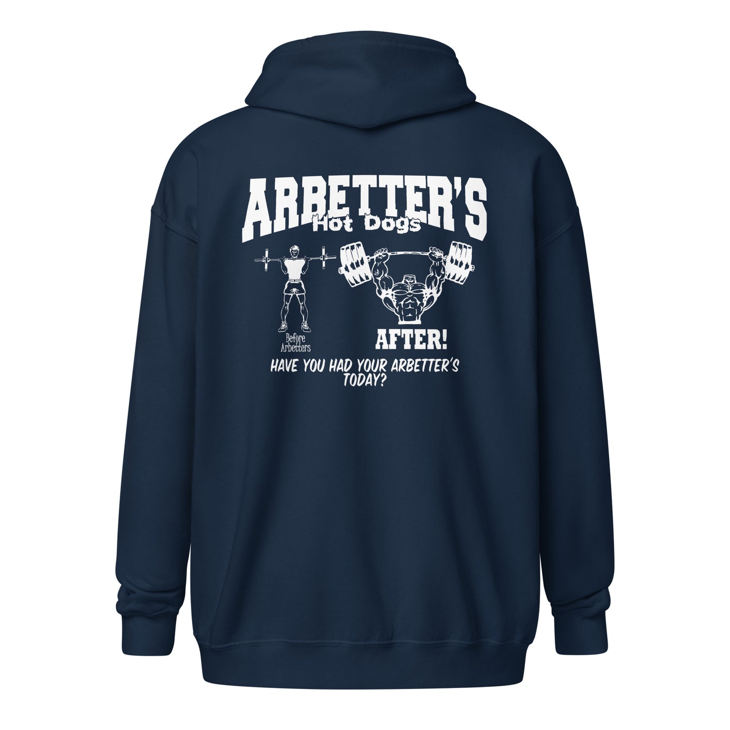 Before/After Arbetter's Unisex heavy blend zip hoodie