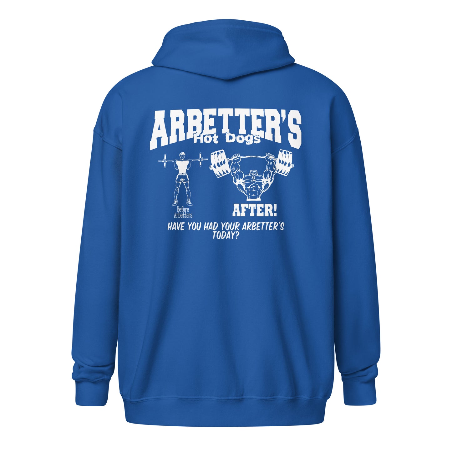 Before/After Arbetter's Unisex heavy blend zip hoodie